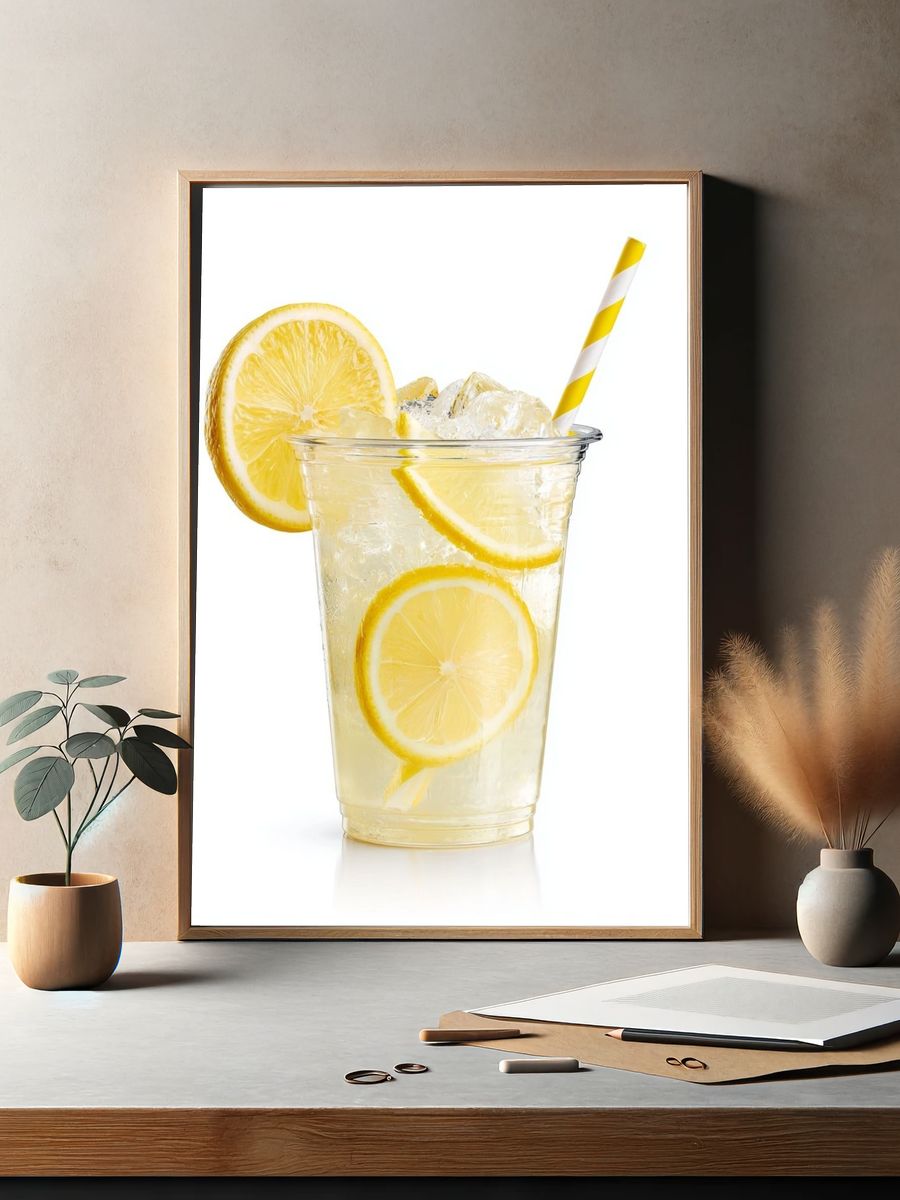 Lemon Drink Photography Poster. — room view 2