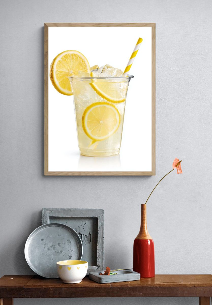 Lemon Drink Photography Poster. — room view 3