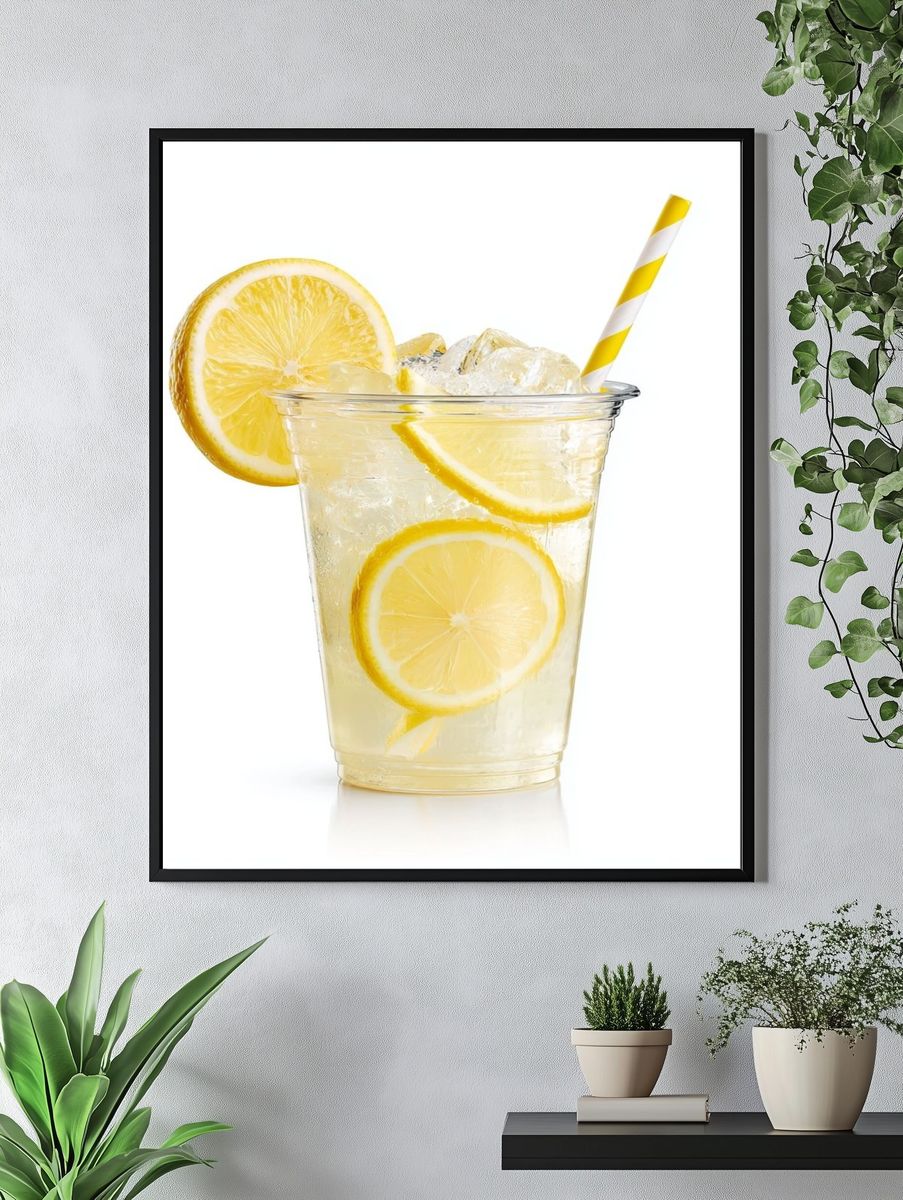 Lemon Drink Photography Poster. — room view 4