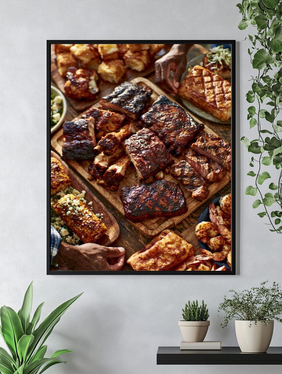 BBQ Feast Food Photography Poster. — room view 4