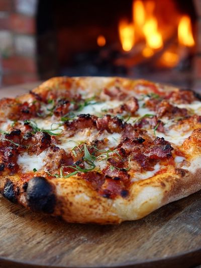Wood-Fired Pizza Food Photography Poster.