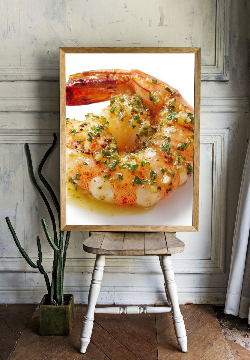 Garlic Herb Shrimp Food Print room preview