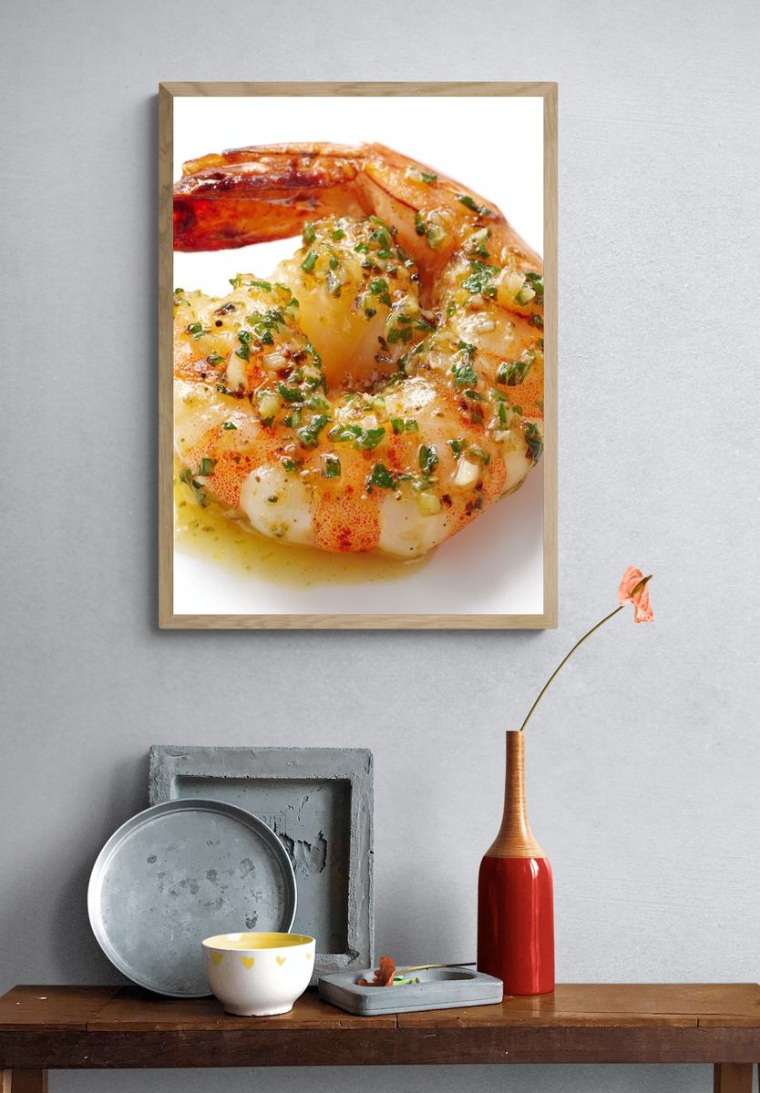 Garlic Herb Shrimp Food Print. — room view 3