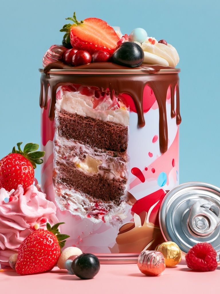 Candy Cake Can Still Life Poster. poster — food-drink art