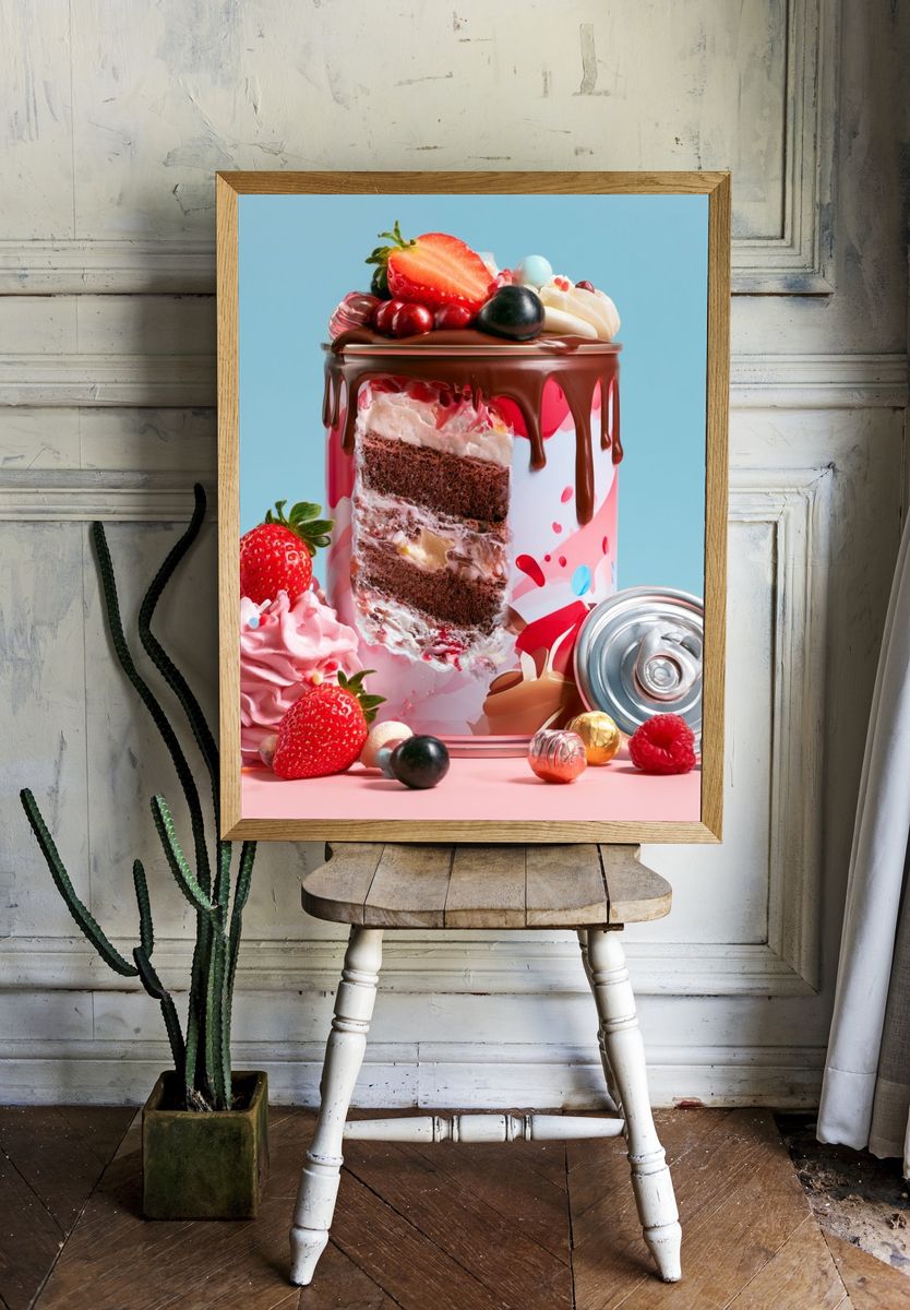 Candy Cake Can Still Life Poster. room preview