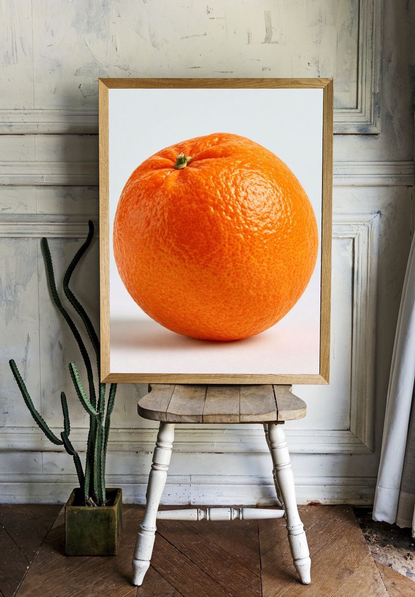 Orange Still Life Photography Poster. room preview