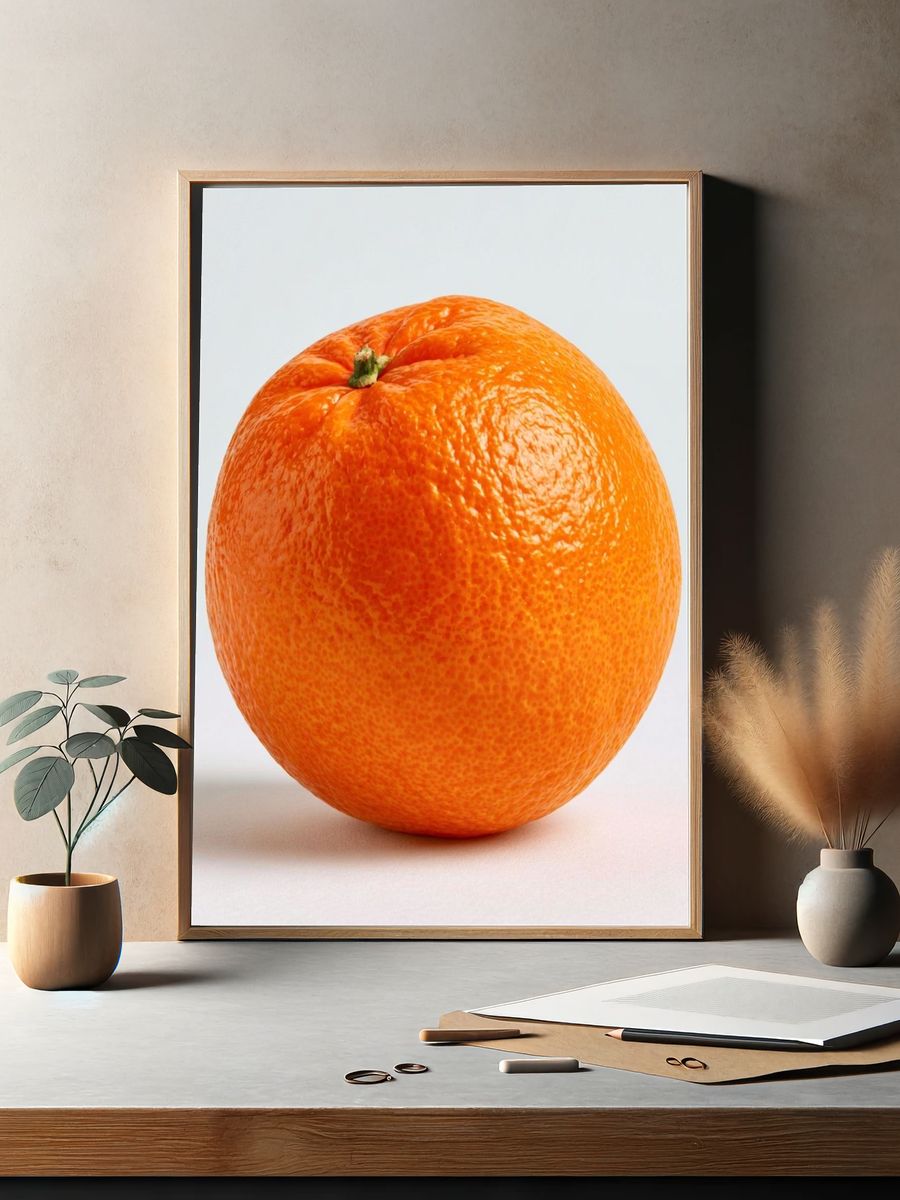 Orange Still Life Photography Poster. — room view 2