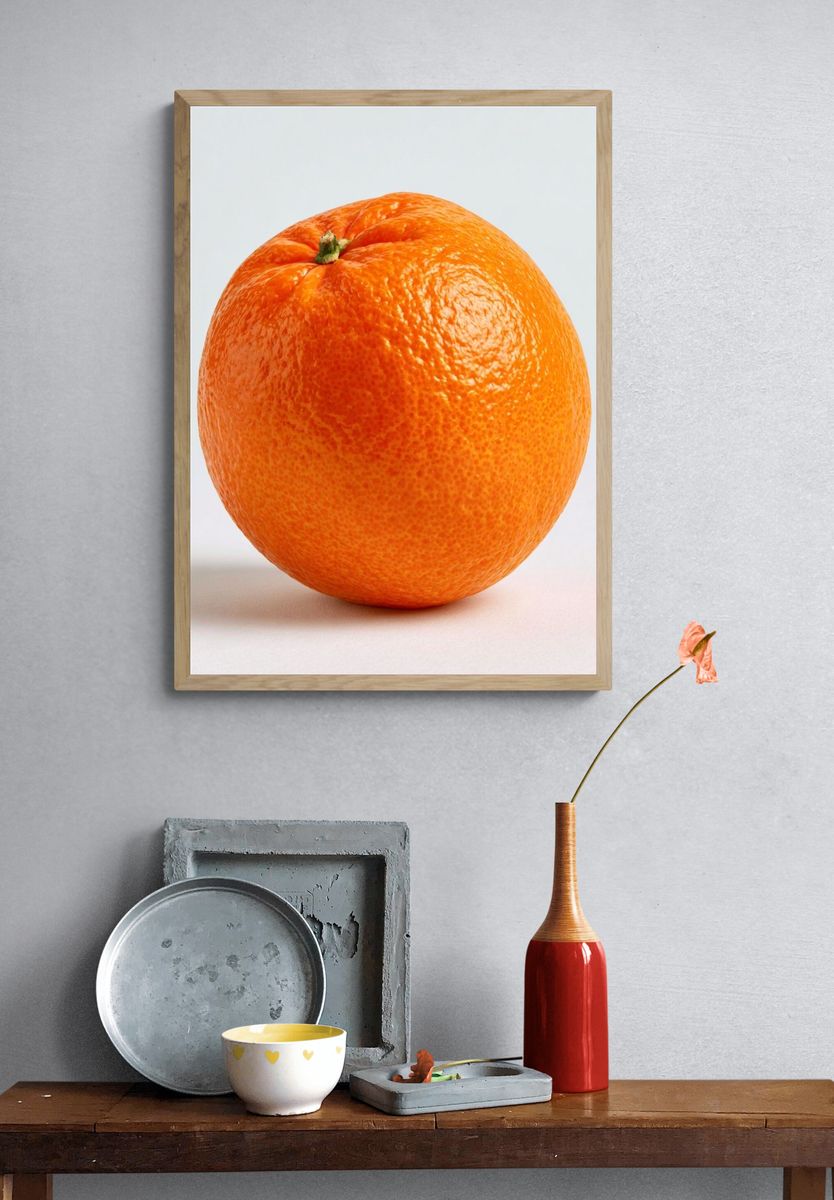 Orange Still Life Photography Poster. — room view 3