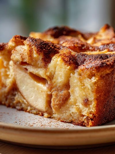 Apple Cake Slice Food Photography Poster. poster