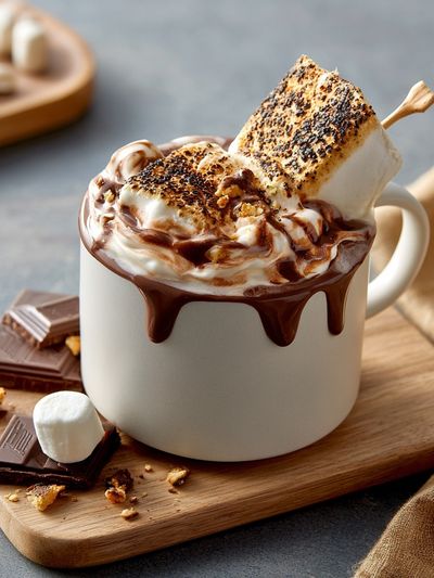 Chocolate Marshmallow Mug Photography Poster.