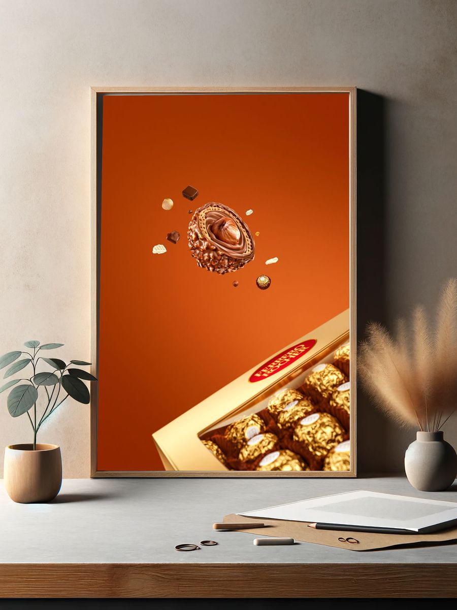 Ferrero Rocher Chocolate Still Life Print. — room view 2