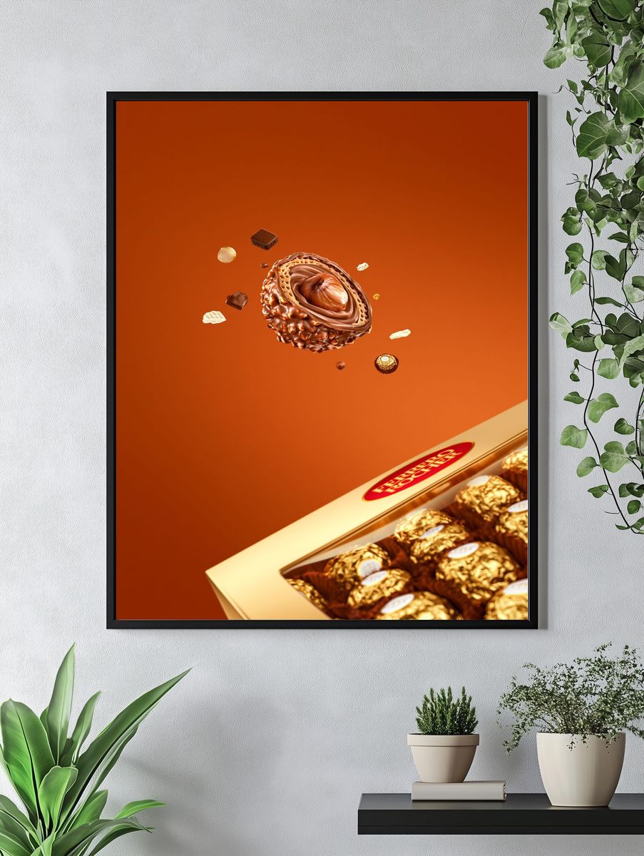 Ferrero Rocher Chocolate Still Life Print. — room view 4