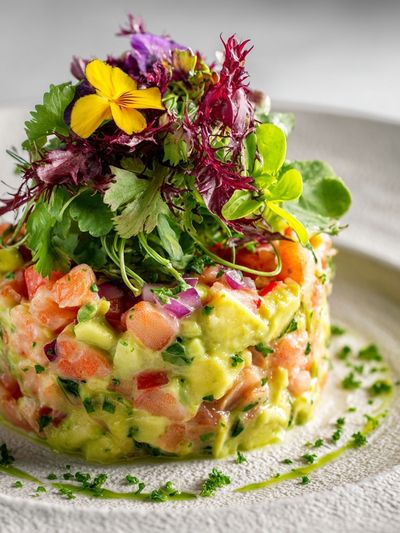 Gourmet Seafood Tartare Photography Poster.