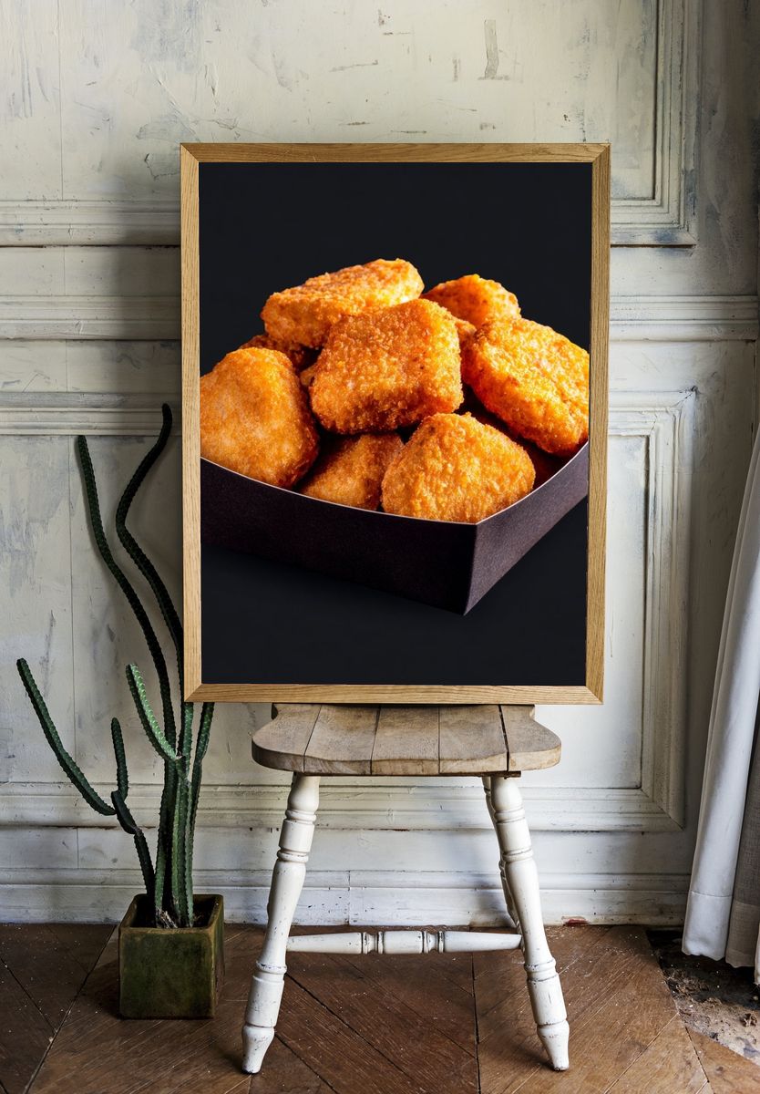 Chicken Nuggets Food Photography Poster. room preview