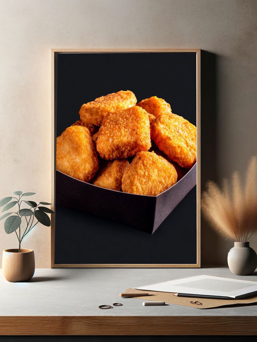 Chicken Nuggets Food Photography Poster. — room view 2