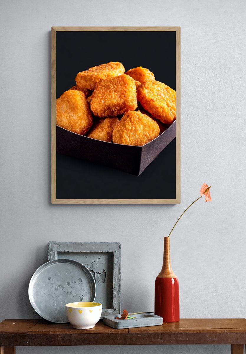Chicken Nuggets Food Photography Poster. — room view 3