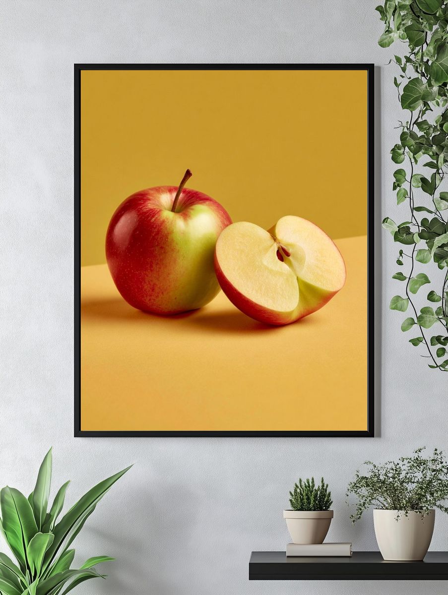 Red Apple Still Life Poster. — room view 4