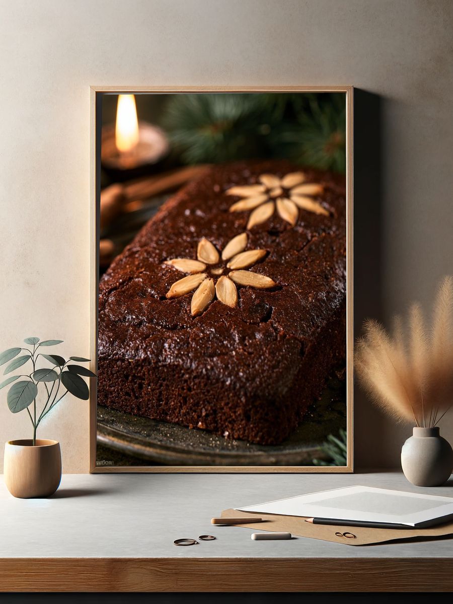 Chocolate Cake Still Life Poster. — room view 2