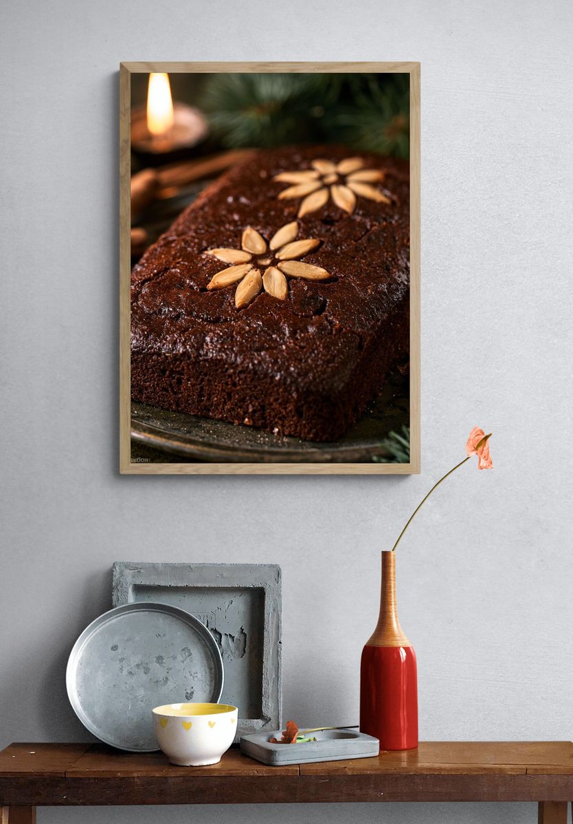 Chocolate Cake Still Life Poster. — room view 3