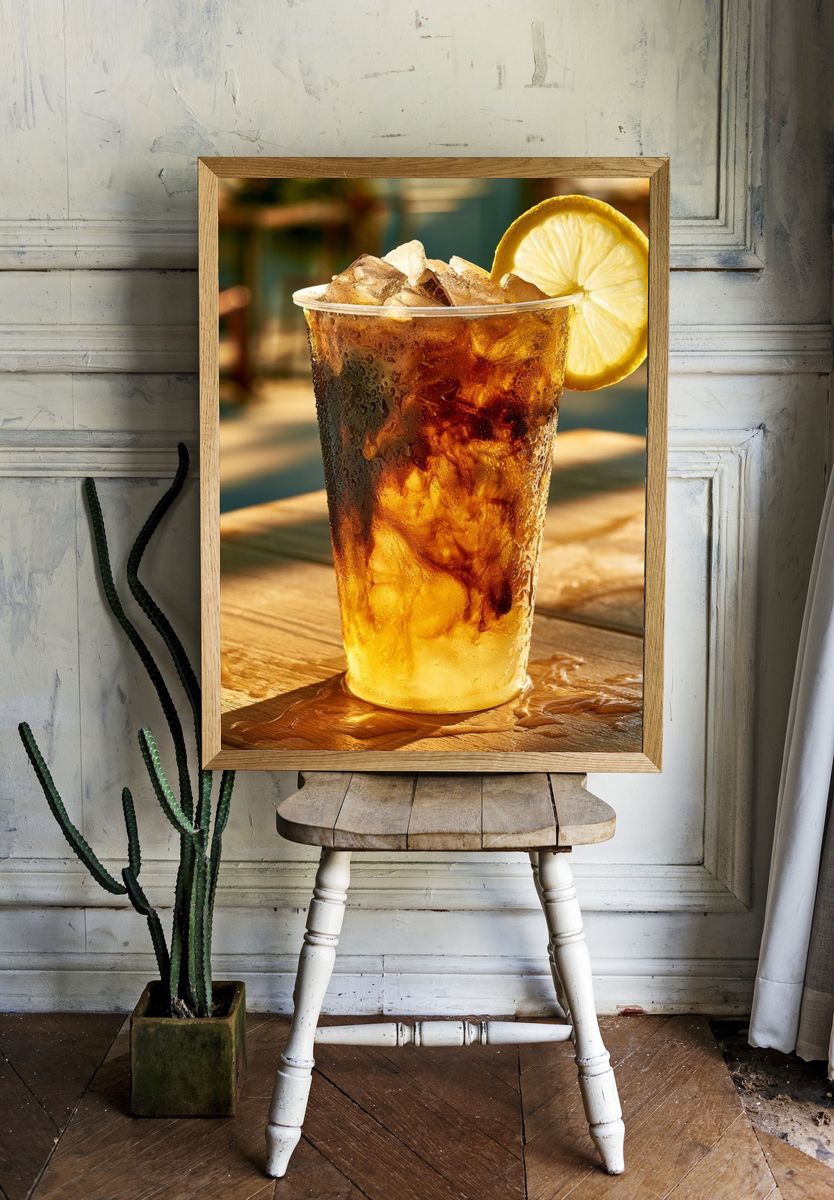 Iced Lemon Tea Photography Poster. room preview