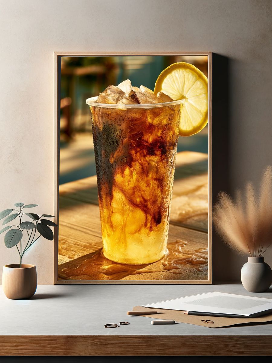 Iced Lemon Tea Photography Poster. — room view 2