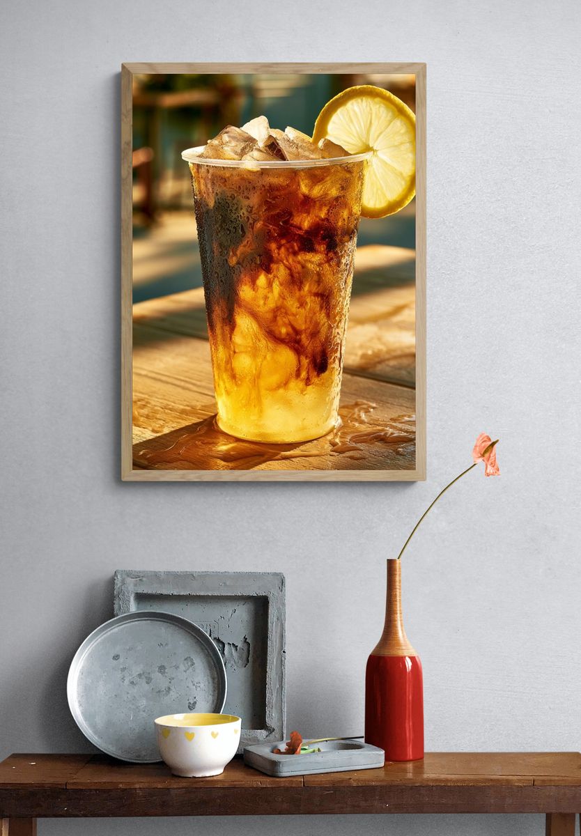Iced Lemon Tea Photography Poster. — room view 3