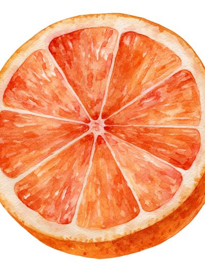 Orange Slice Watercolor Print.