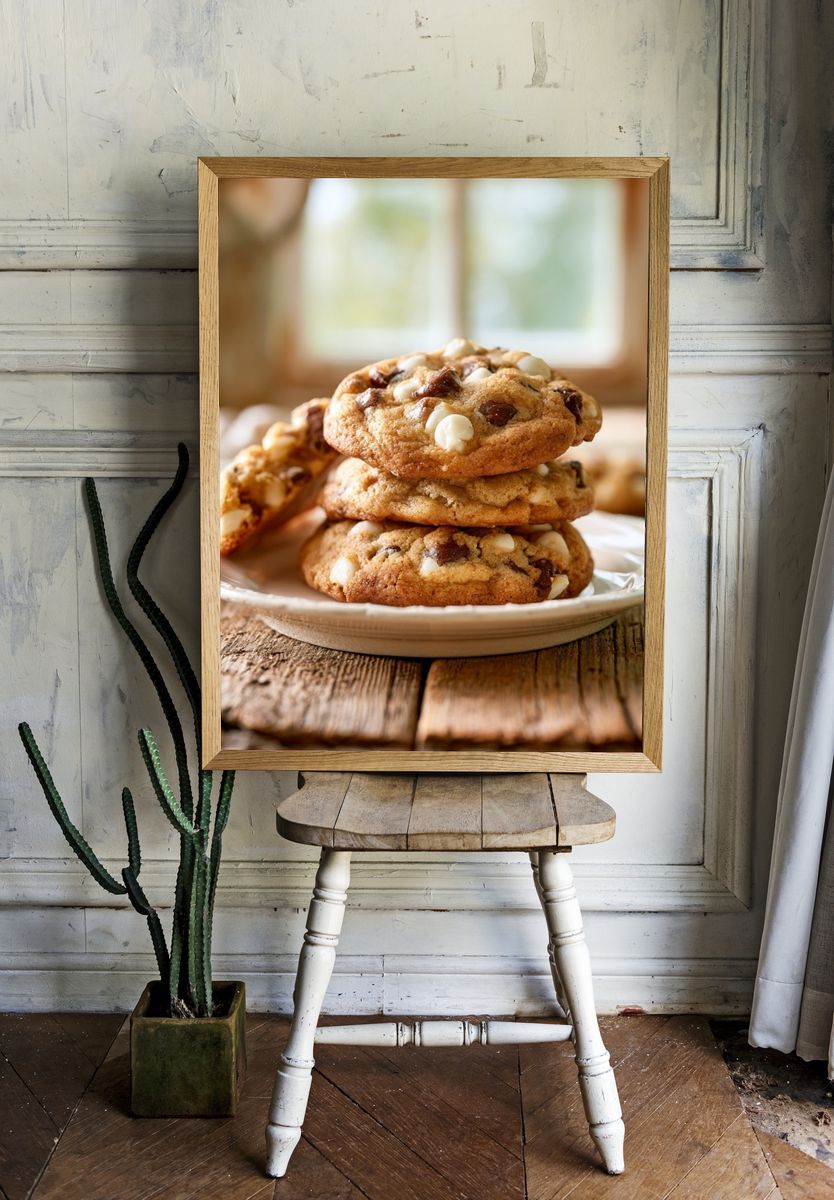 Chocolate Chip Cookies Food Print. room preview