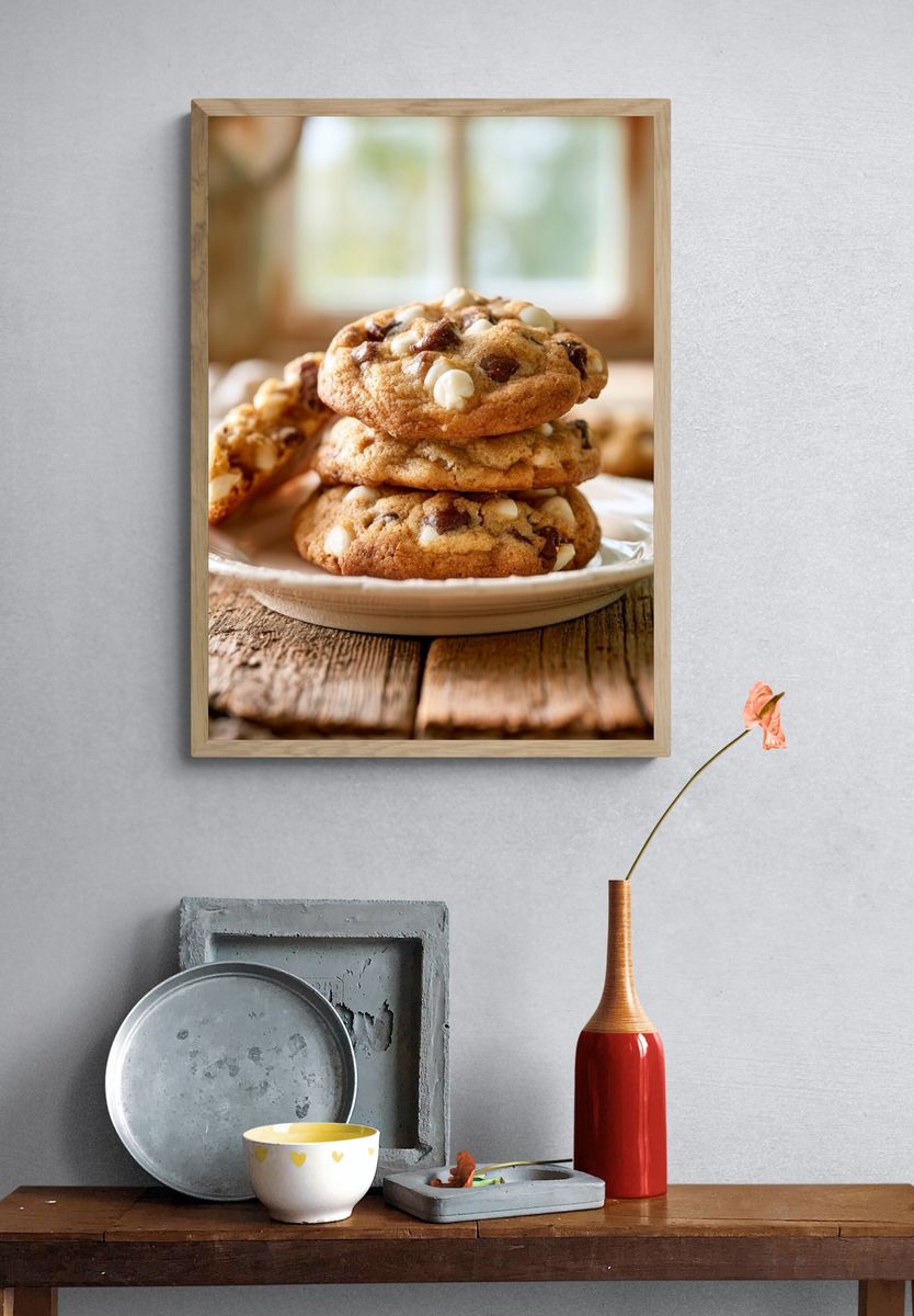 Chocolate Chip Cookies Food Print. — room view 3