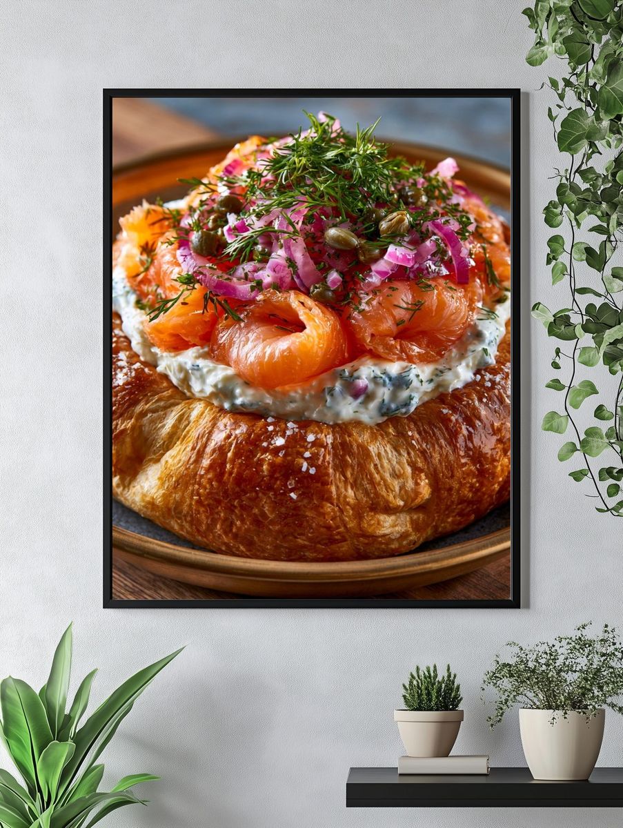 Smoked Salmon Croissant Poster. — room view 4