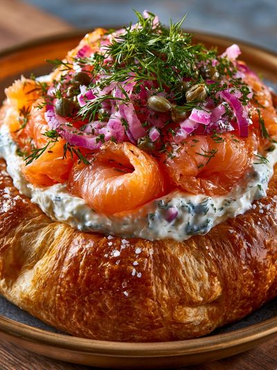 Smoked Salmon Croissant Poster.