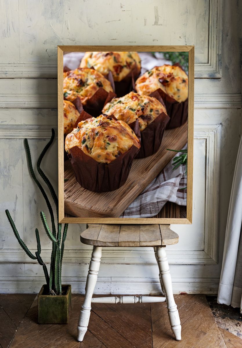 Savory Herb Muffins Photography Poster. — room view 1