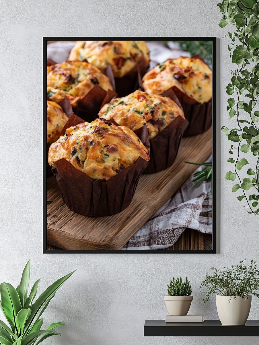 Savory Herb Muffins Photography Poster. — room view 4