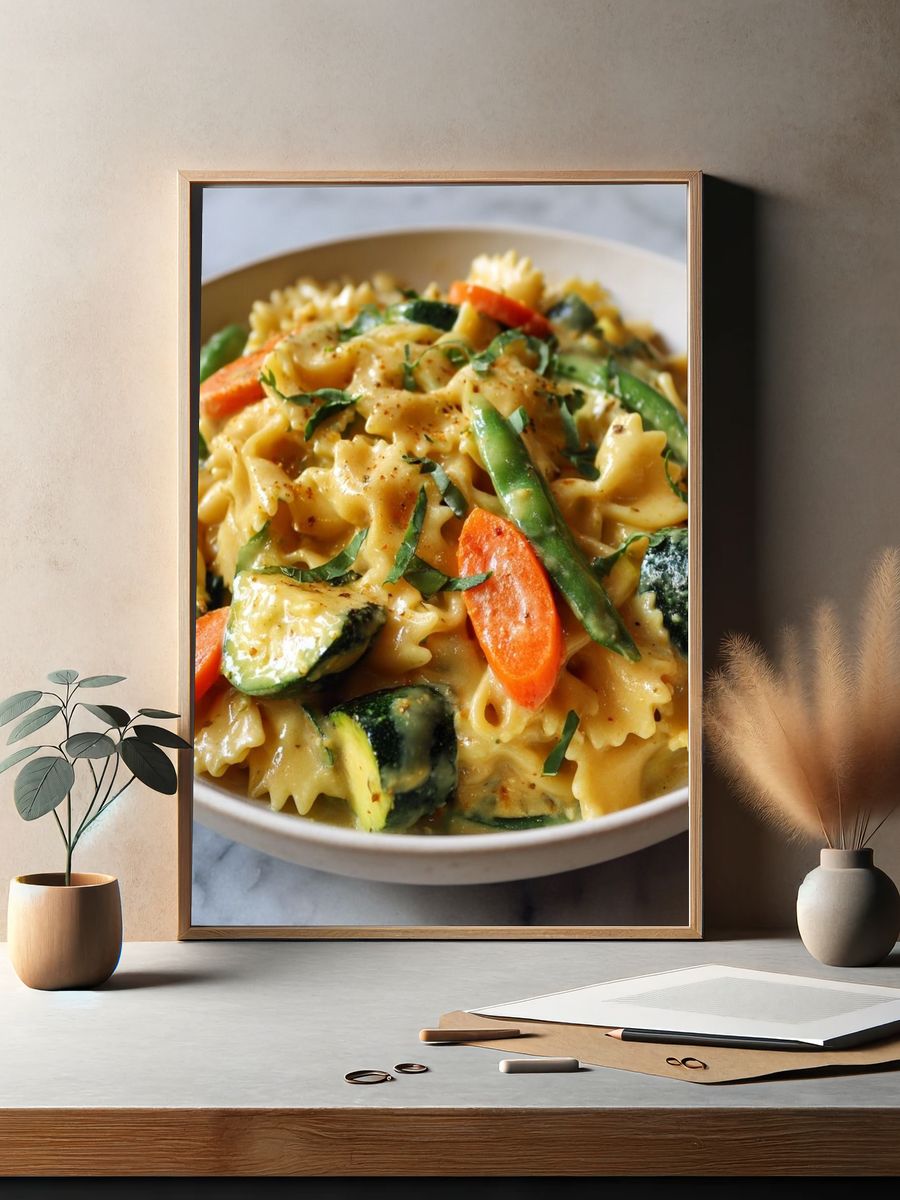 Creamy Vegetable Pasta Print. — room view 2