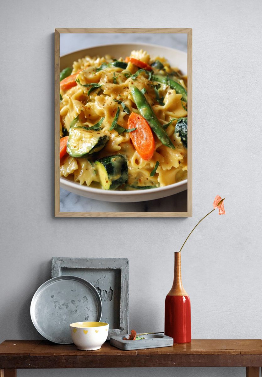 Creamy Vegetable Pasta Print. — room view 3