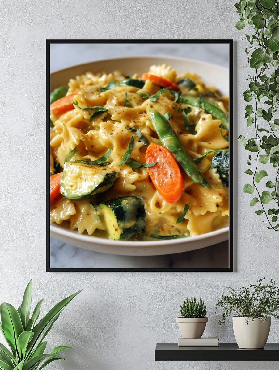Creamy Vegetable Pasta Print. — room view 4