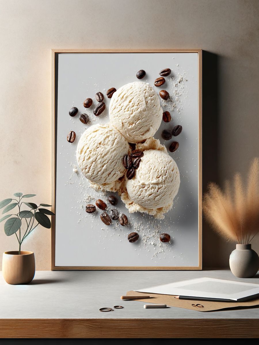 Coffee Ice Cream Still Life Poster. — room view 2
