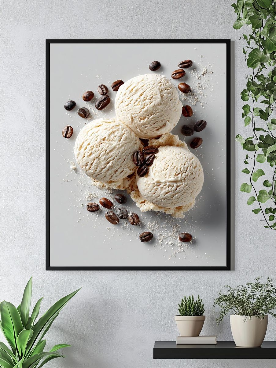 Coffee Ice Cream Still Life Poster. — room view 4