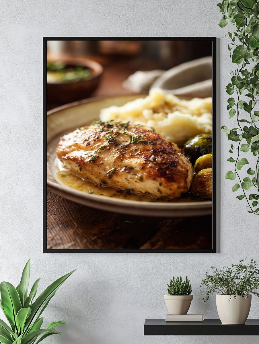 Roasted Chicken Dinner Photography Poster. — room view 4