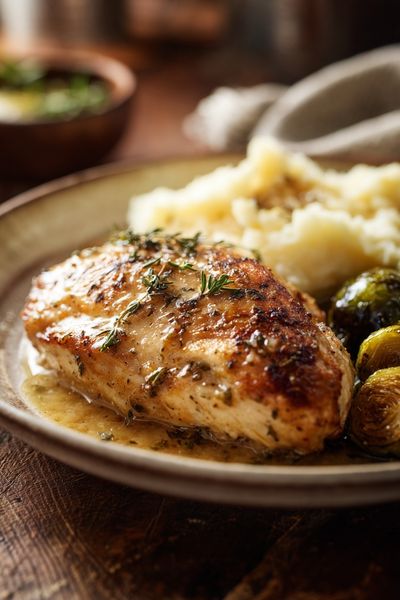 Roasted Chicken Dinner Photography Poster.