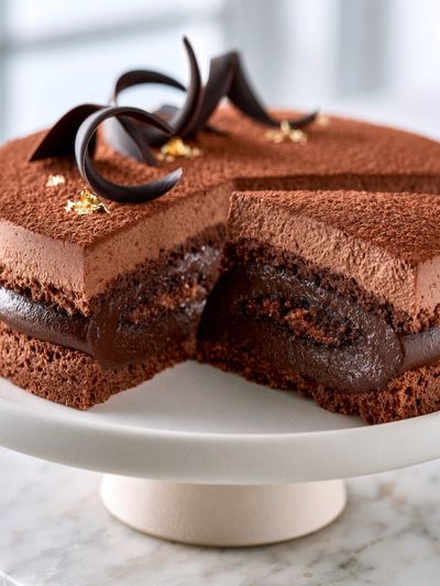 Chocolate Cake Slice Food-Drink Poster. poster