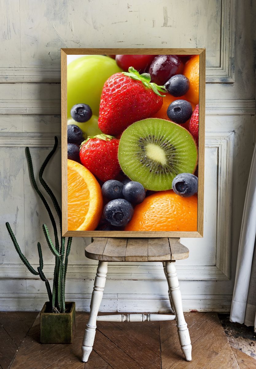 Fresh Fruit Still Life Poster. — room view 1