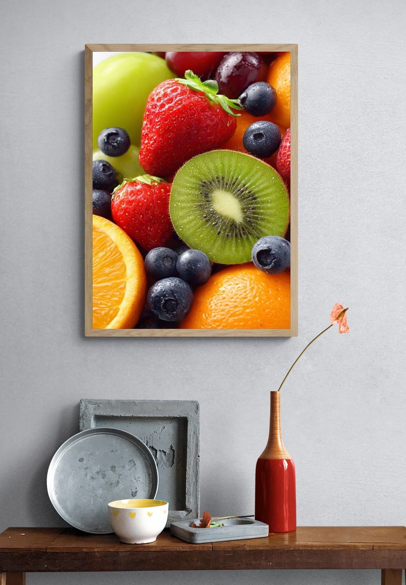 Fresh Fruit Still Life Poster. — room view 3