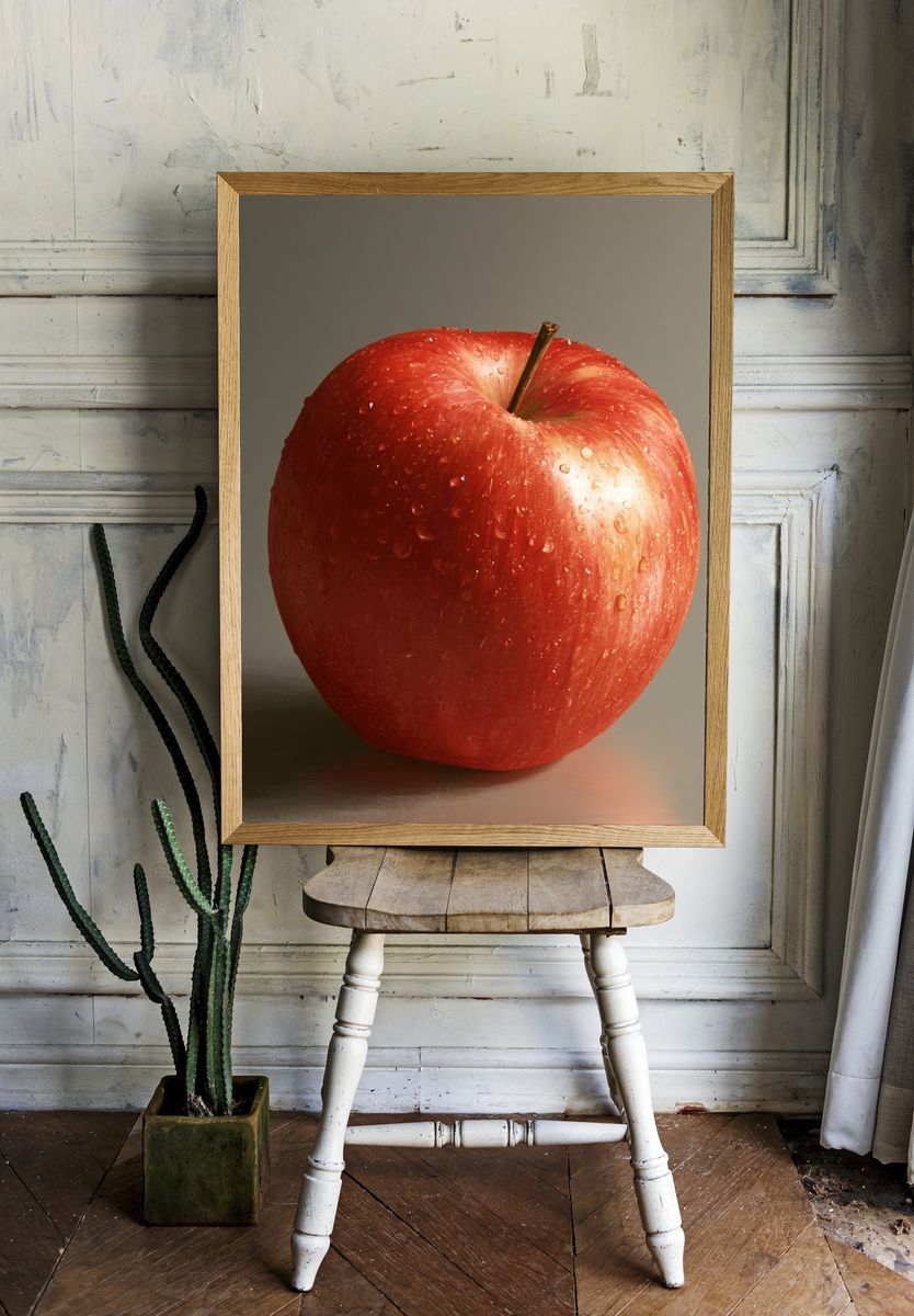Red Apple Still Life Poster. room preview