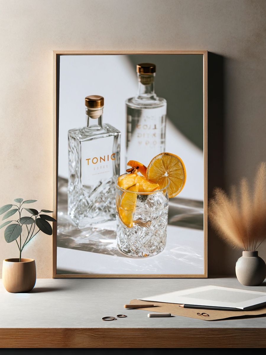 Gin Tonic Still Life Poster. — room view 2