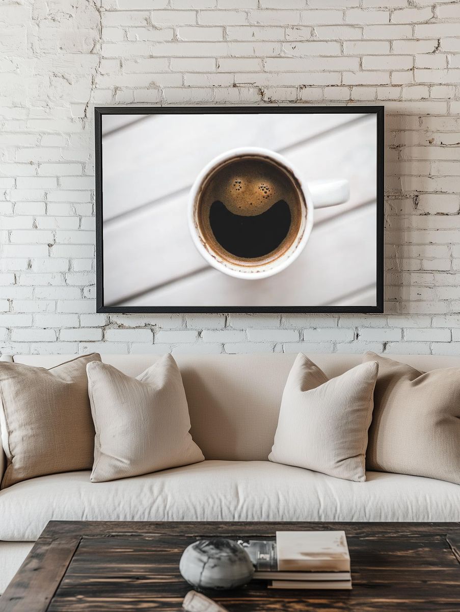 Cup hot coffee morning. Visit. — room view 1