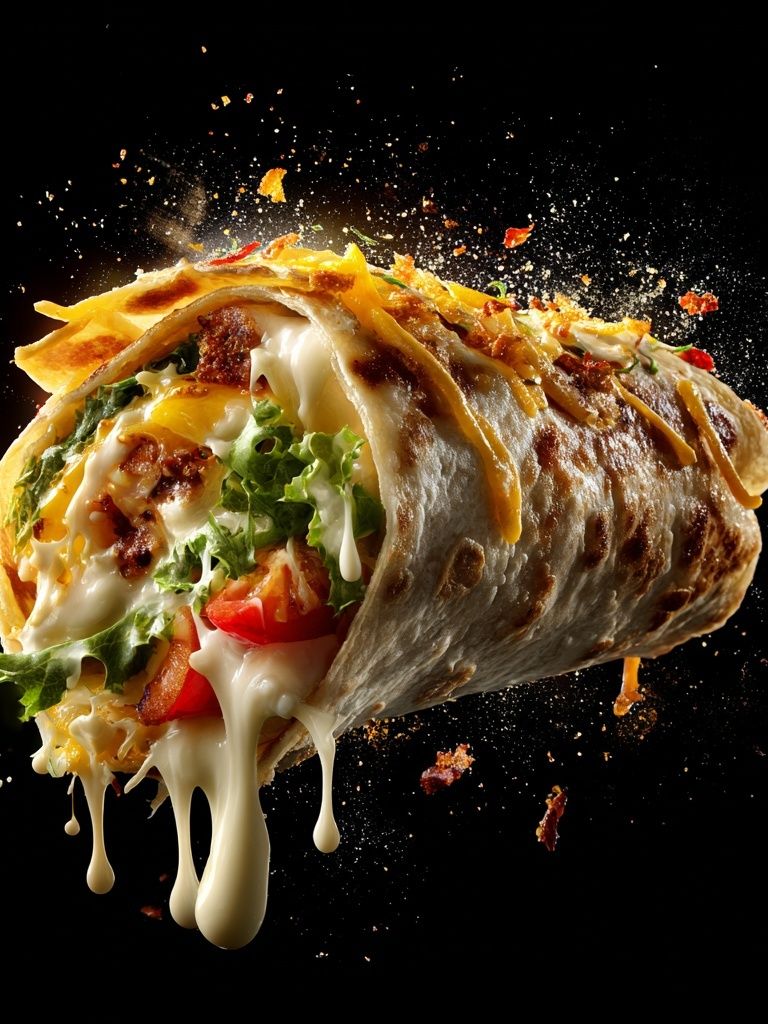 Exploding Burrito Food-Drink Poster. poster — food-drink art