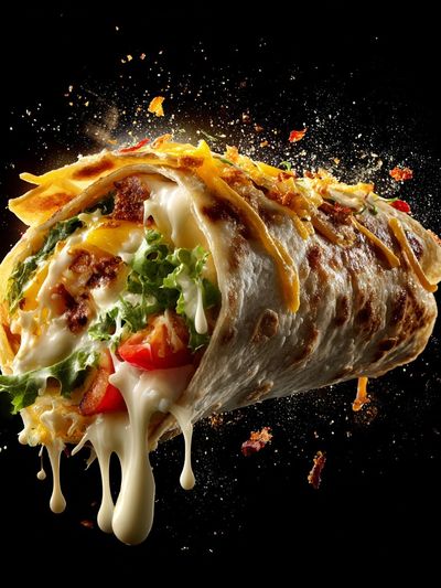 Exploding Burrito Food-Drink Poster.