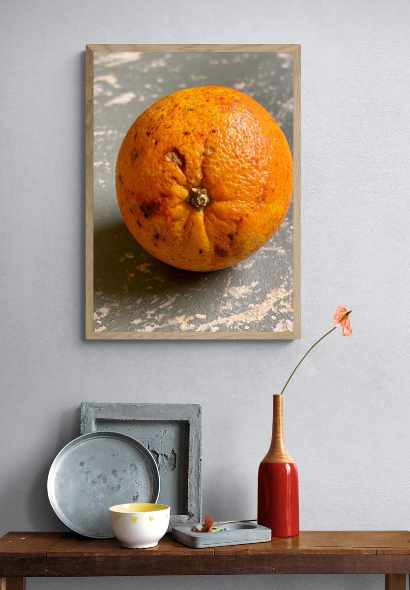 Orange Still Life Photography Poster. — room view 3