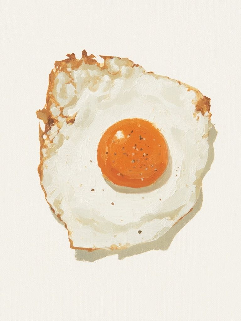 Sunny Side Up Egg Illustration Poster. poster detail